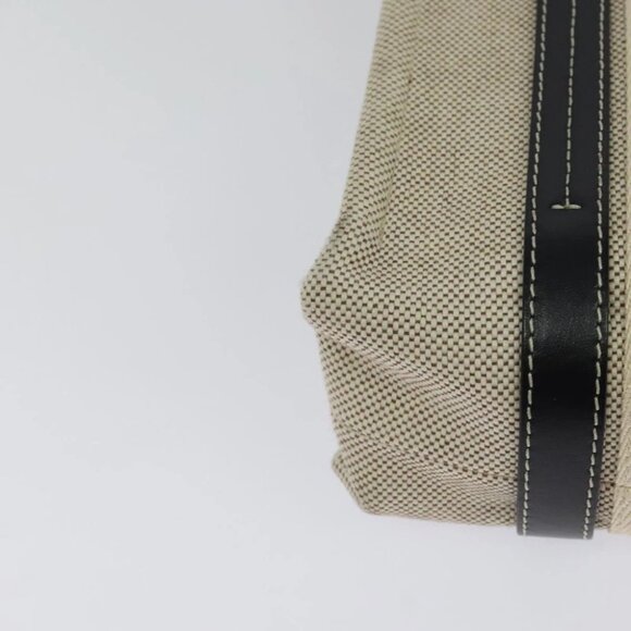 Chloe Woody Small Hand Bag Canvas 2way Beige Silver Auth am8330 - Picture 2 of 16